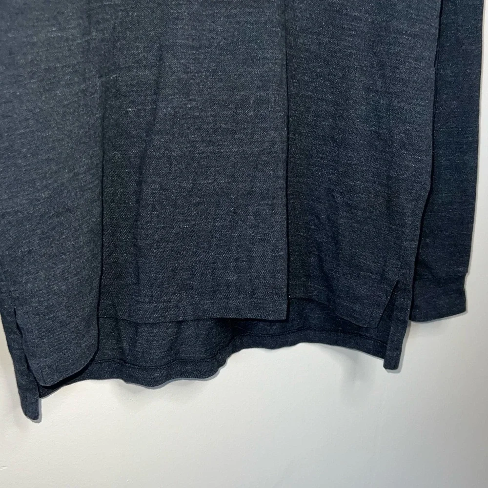 Polo Ralph Lauren Mens Long Sleeved Polo Shirt  Charcoal Heather Cotton Size Lg